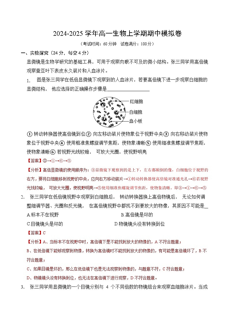 (沪科版2020)(全解全析)(沪科版2020)第1页