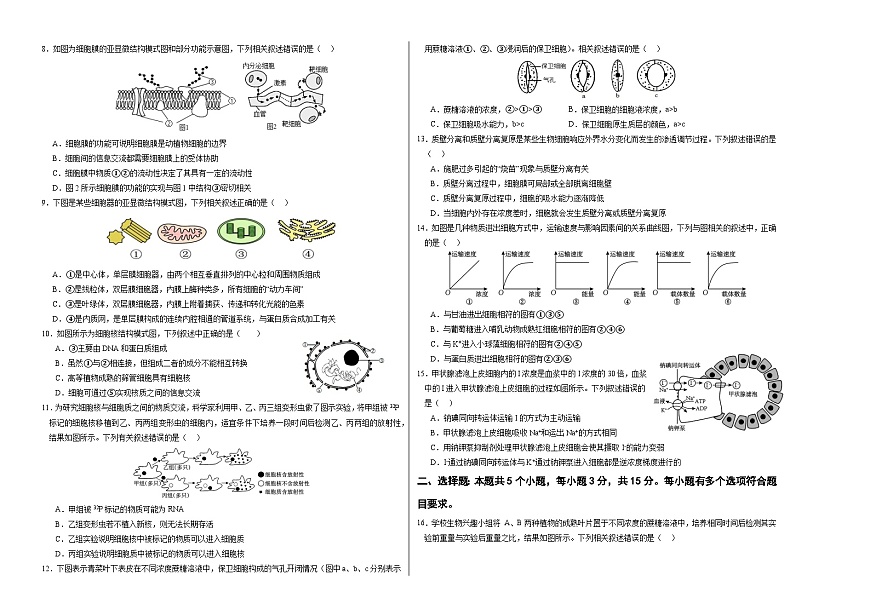 （多選版，人教版2019第1_4章）03【測試范圍：人教版2019第1~4章】（考試版A3）（新高考通用）第2頁
