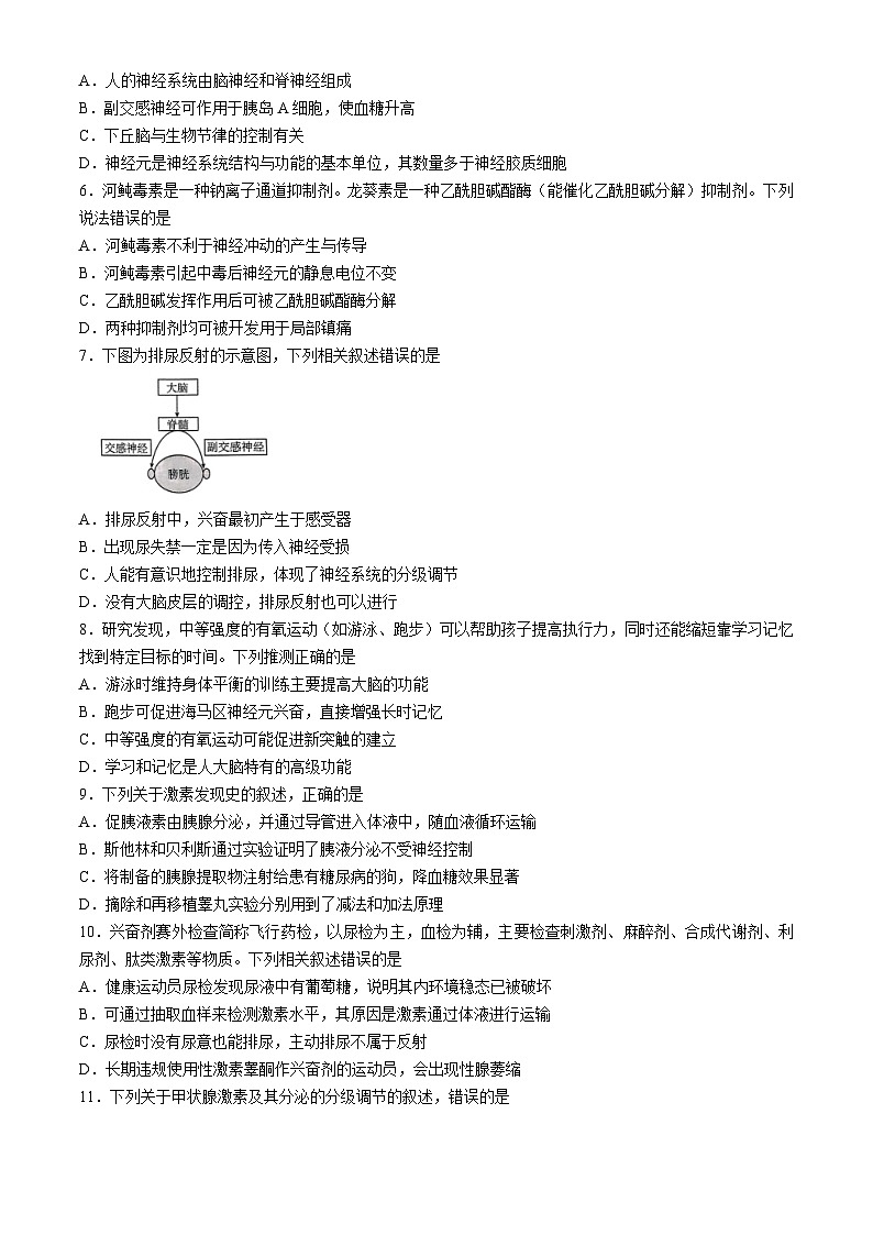 河南省许平汝名校2024-2025学年高二上学期10月期中生物试题第2页