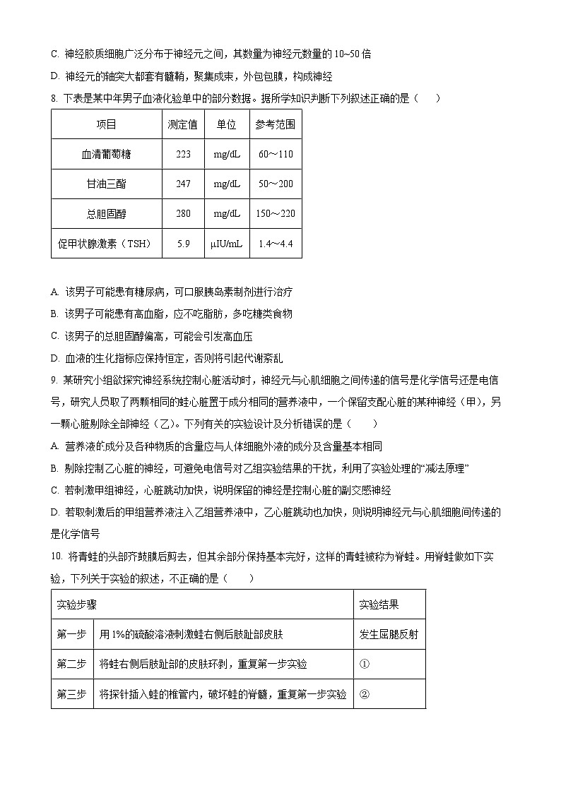 黑龙江省哈尔滨市第九中学2024-2025学年高二上学期10月月考生物试卷(Word版附答案)第3页