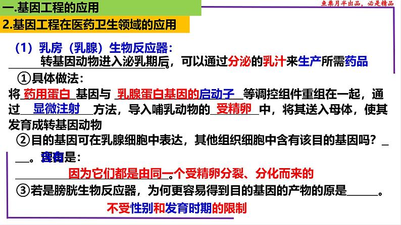 (新人教版)新高考生物一轮复习精讲课件81 基因工程应用和蛋白质工程(含答案)第8页