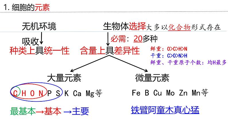 新高考生物二轮复习专题突破课件 01+细胞的物质基础(含答案)05