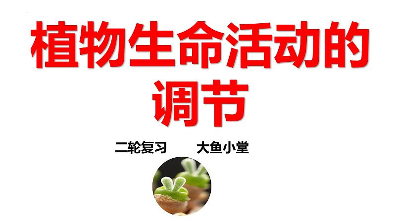 新高考生物二轮复习专题突破课件 14 植物生命活动的调节(含答案)01