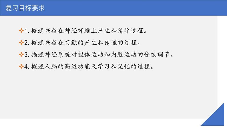 新高考生物一轮复习考点课件第36讲 神经冲动的产生、传导和分级调节(含解析)第3页