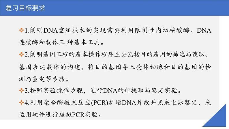 新高考生物一轮复习考点课件第57讲 基因工程的基本工具和基本操作程序(含解析)第3页
