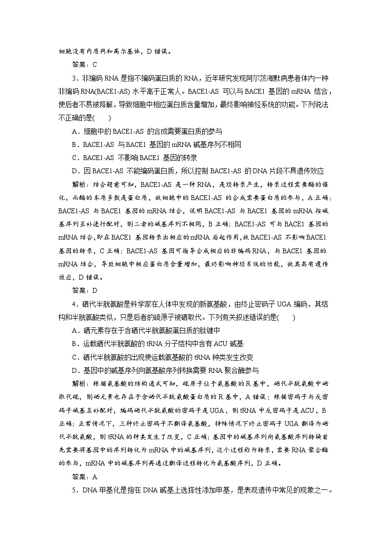 新高中生物一轮复习专题训练:第19讲 基因的表达(word含解析)第2页