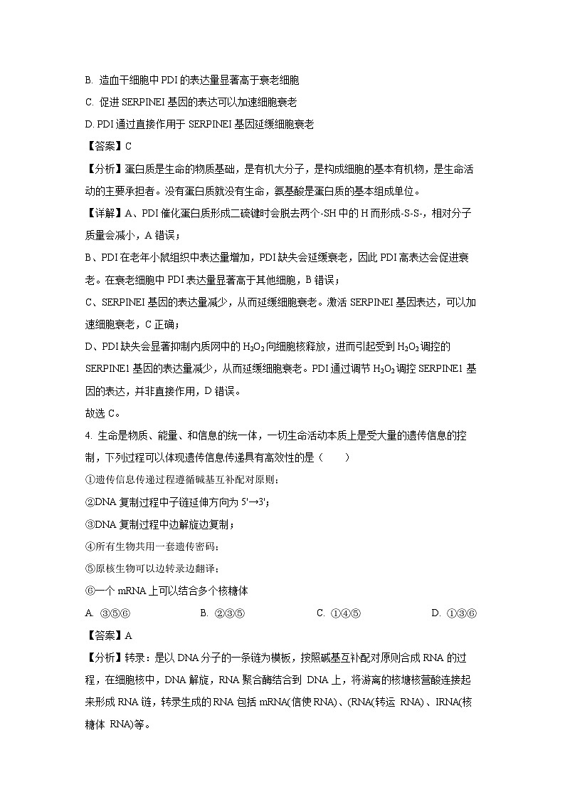 2024届江西省赣州市高三下学期5月高考二模考试生物(解析版)第3页