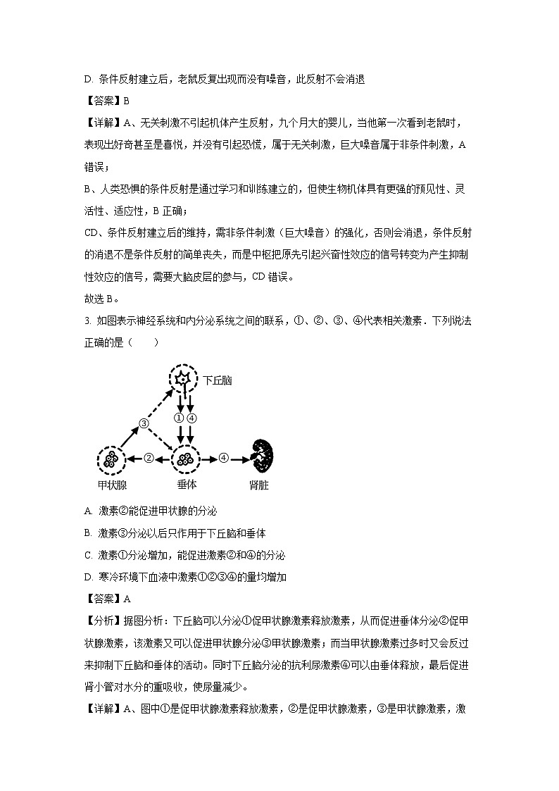 广东省广州市五校(省实、广雅、执信、二中、六中)2023-2024学年高二上学期期末联考生物试卷(解析版)02