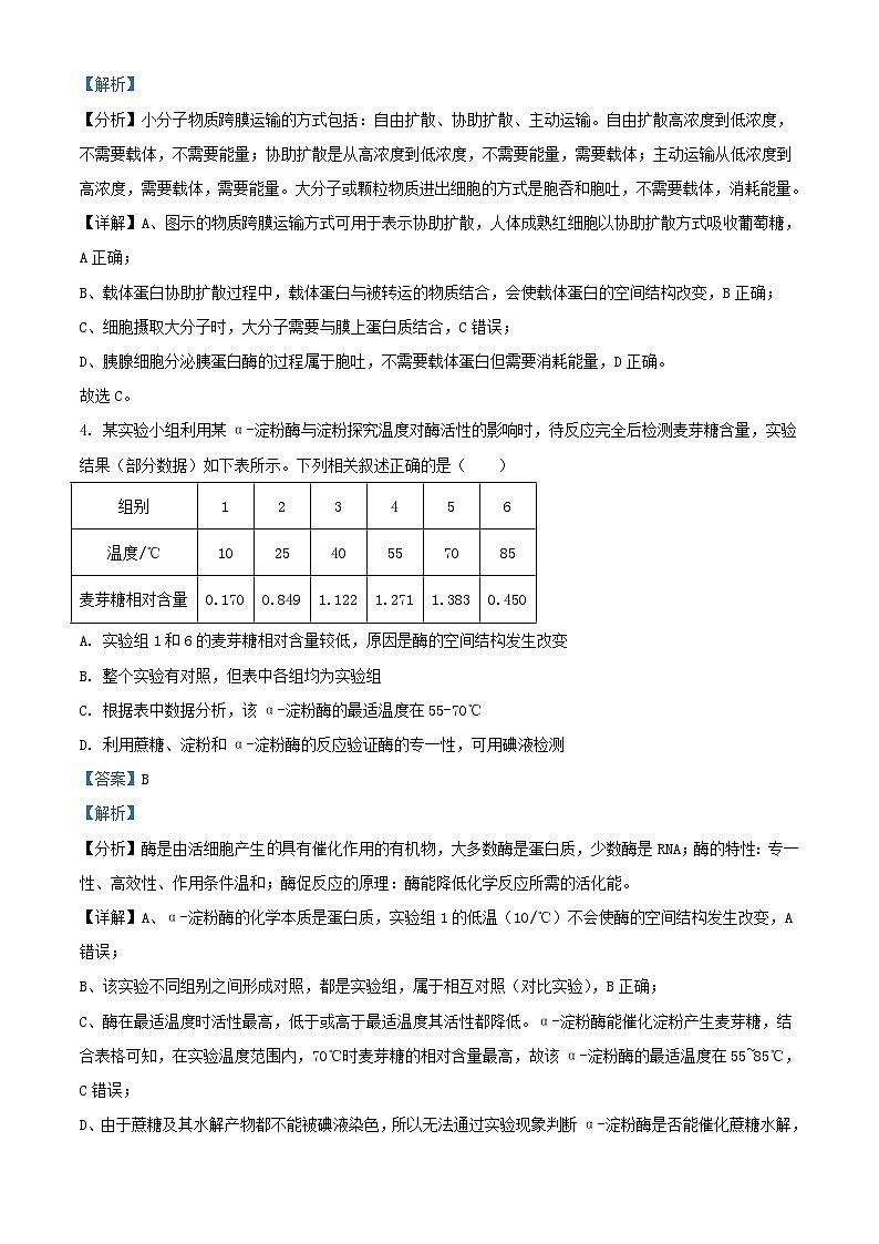 吉林省长春市2023_2024学年高三生物上学期10月考试试题含解析第3页