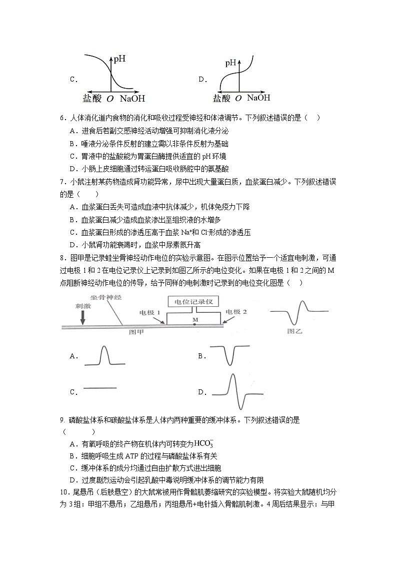 2025福州一中高二上学期10月月考试题生物含答案02