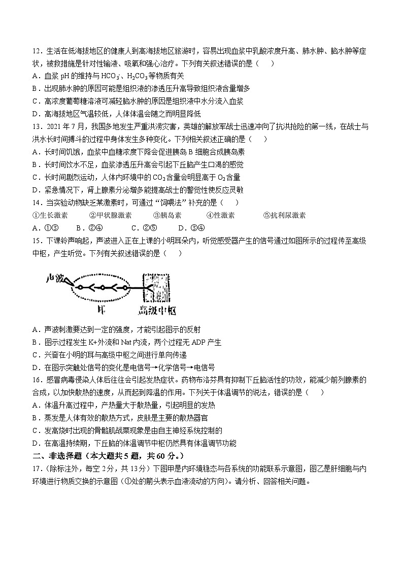 广西壮族自治区百色市凌云县中学2024-2025学年高二上学期11月期中生物试题第3页
