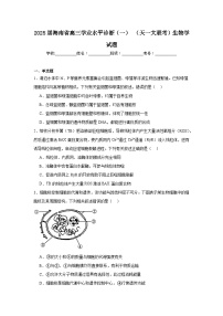 2025届海南省高三学业水平诊断（一）（天一大联考）生物学试题