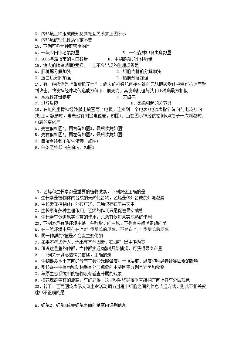 2022年山西省忻州11高二生物上学期期中考试理新人教版会员独享第3页