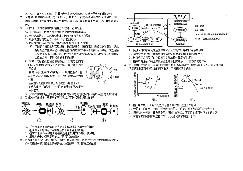 2025长春外国语学校高二上学期10月期中考试生物含答案第3页