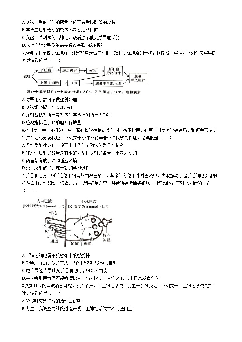 山东省菏泽市2024-2025学年高二上学期期中考试生物试题(无答案)第2页
