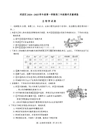 天津市河西区2024-2025学年高二上学期期中考试生物试卷(Word版附答案)