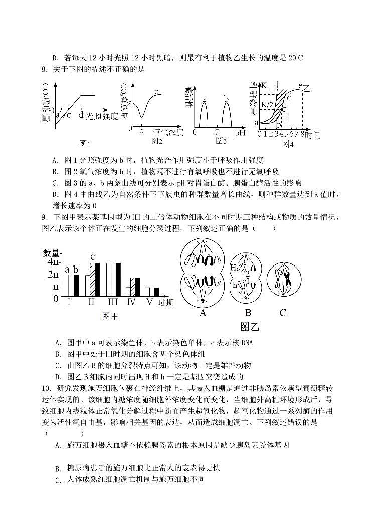 2025届黑龙江省牡丹江市高三上学期11月考-生物+答案03