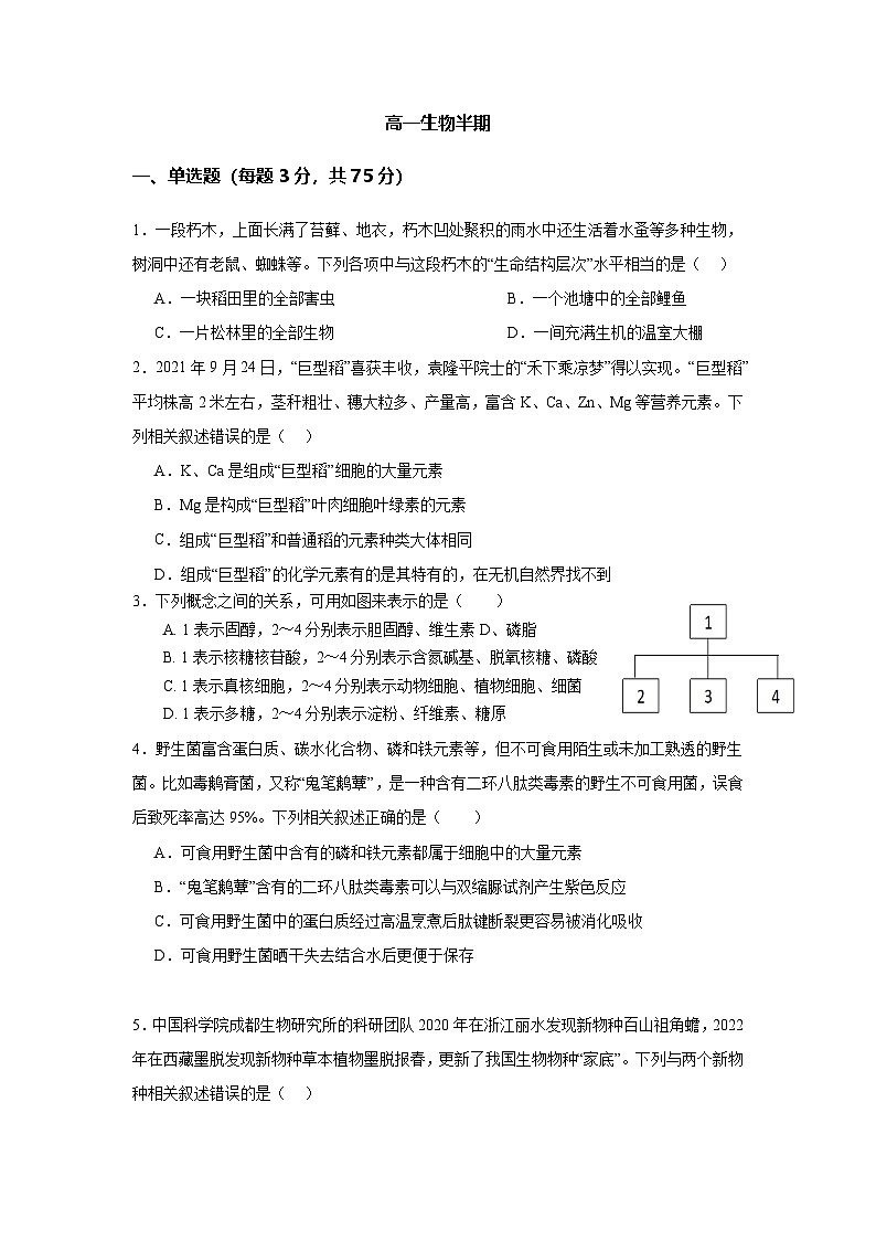 生物試題第1頁