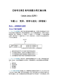 【高考生物】  高考真题分类汇编合集（2020-2024五年）专题12  变异、育种与进化