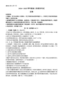 河南省三門峽市2024-2025學(xué)年高三上學(xué)期11月期中考試 生物 Word版含解析