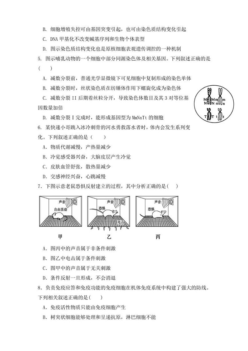 广东省江门市台山市第一中学2024~2025学年高二(上)期中生物试卷(含答案)第2页