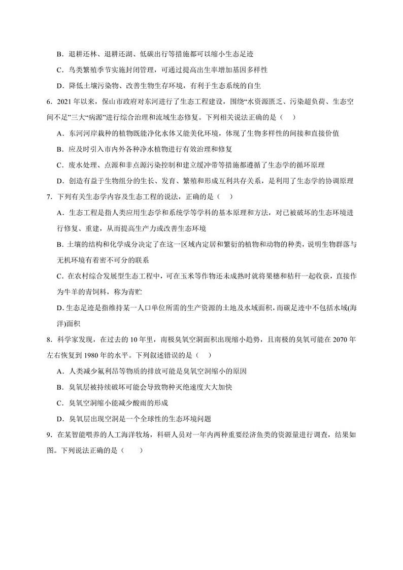 2025年高考生物一轮复习 人与环境 专项练第2页