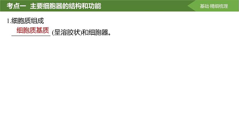 2025届高三生物一轮复习课件第6讲:细胞器之间的分工合作第4页