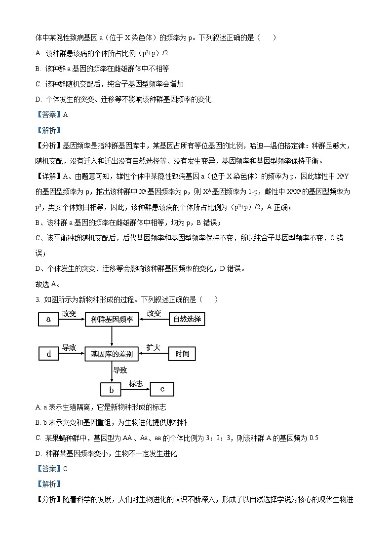 江西省景德镇市2024-2025学年高二上学期11月期中生物试题  Word版含解析第2页