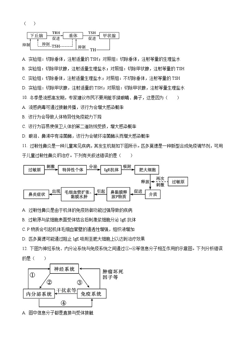 精品解析:河南省郑州市中牟县2024-2025学年高二上学期11月期中生物试题(原卷版)第3页