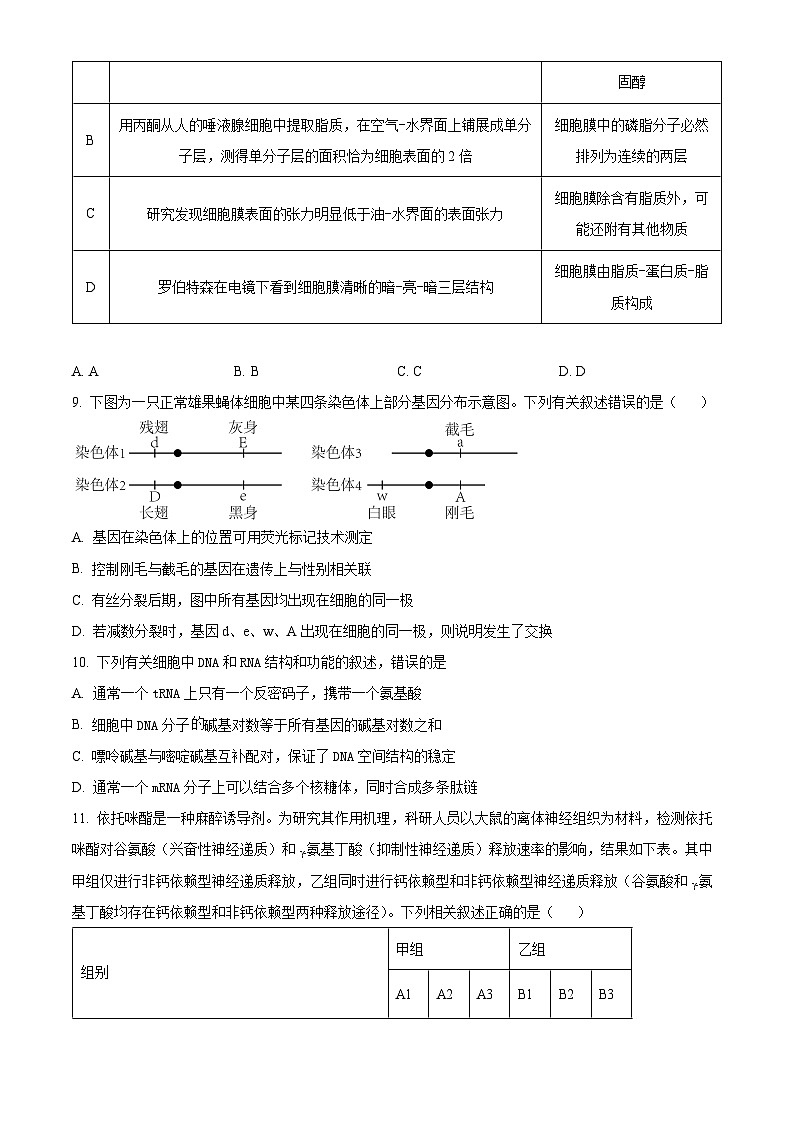 【福建卷】福建省泉州五校高中联考2025届高中毕业班高三上学期11月质量检测(11.8-11.9)生物试卷(原卷版)第3页