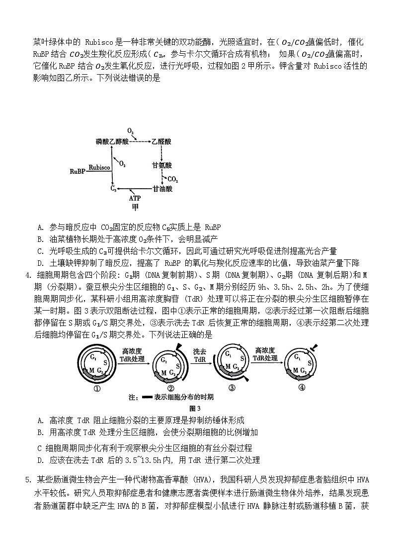 重庆市第八中学高考适应性月考三生物试卷第2页