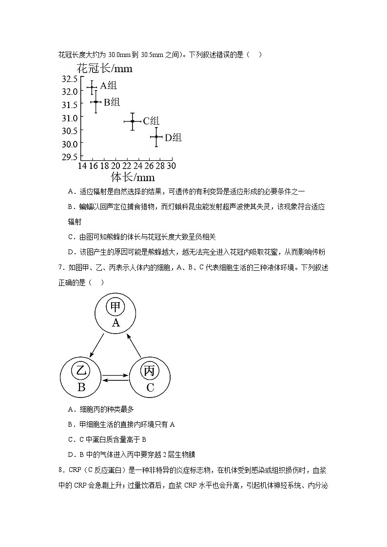 江西省上饶市广丰中学2024-2025学年高三上学期11月生物学检测试题第3页