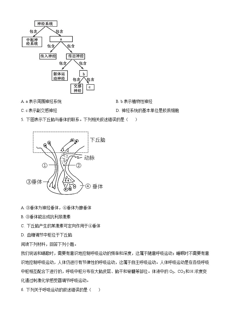 浙江省杭州市浙里特色联盟2024-2025学年高二上学期11月期中生物试卷(Word版附解析)02