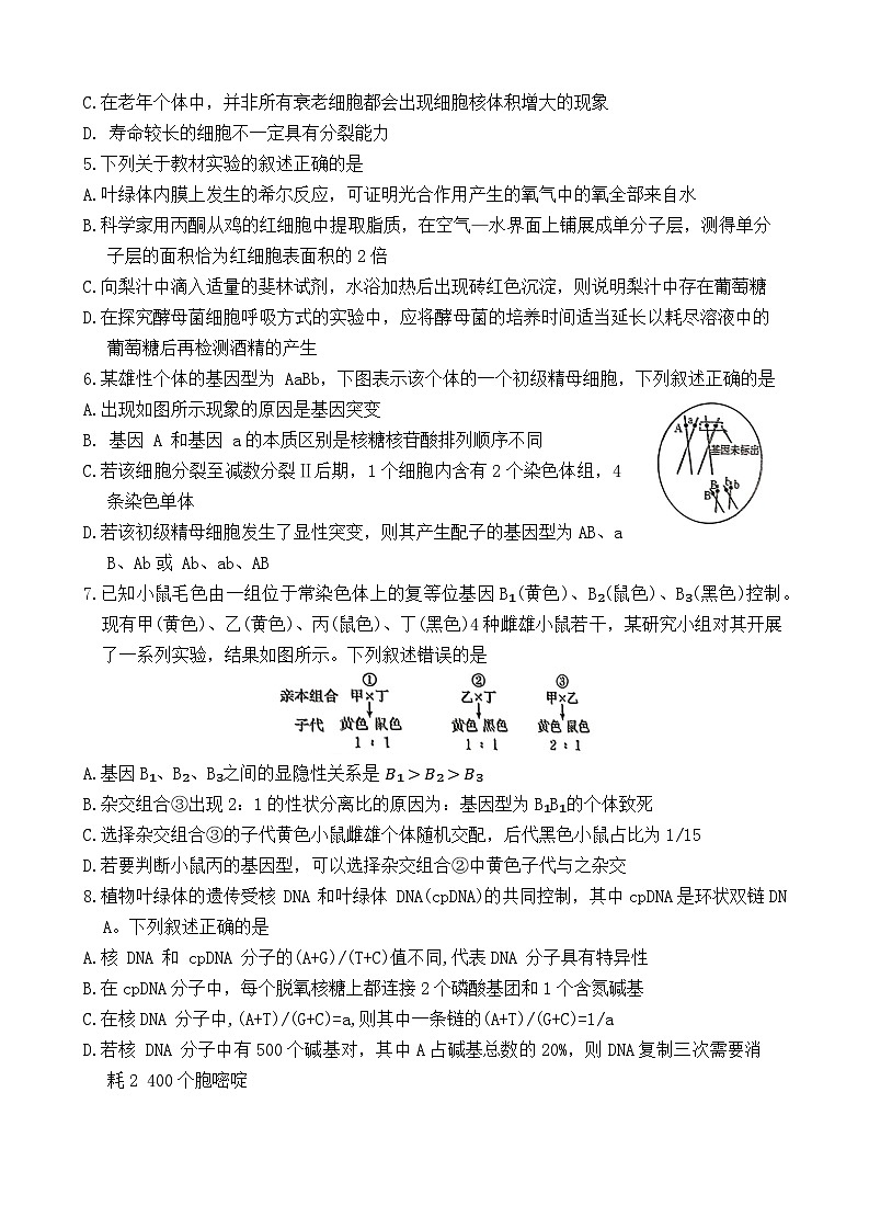 高三生物试卷第2页