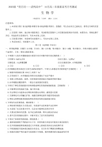 广西“贵百河武鸣高中”2024-2025学年高二上学期11月新高考月考生物试题