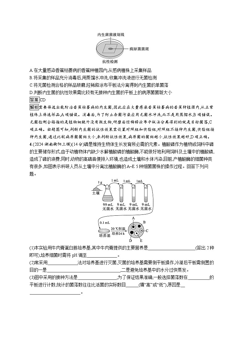 备战2025年高考二轮复习生物(河北版)大单元8 生物技术与工程 层级二关键突破提升练(Word版附解析)02