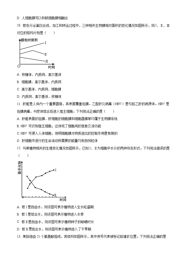 2025福建省部分达标学校高一上学期11月期中考试生物含解析第3页