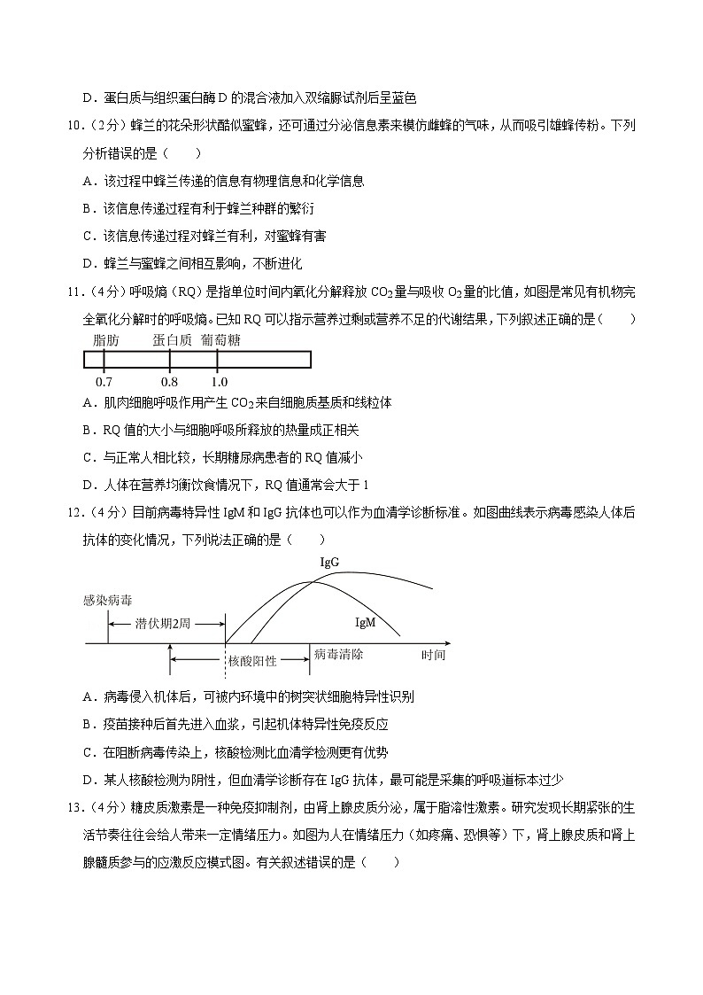 福建省福州市马尾一中2024-2025学年高三上学期期中生物试卷第3页