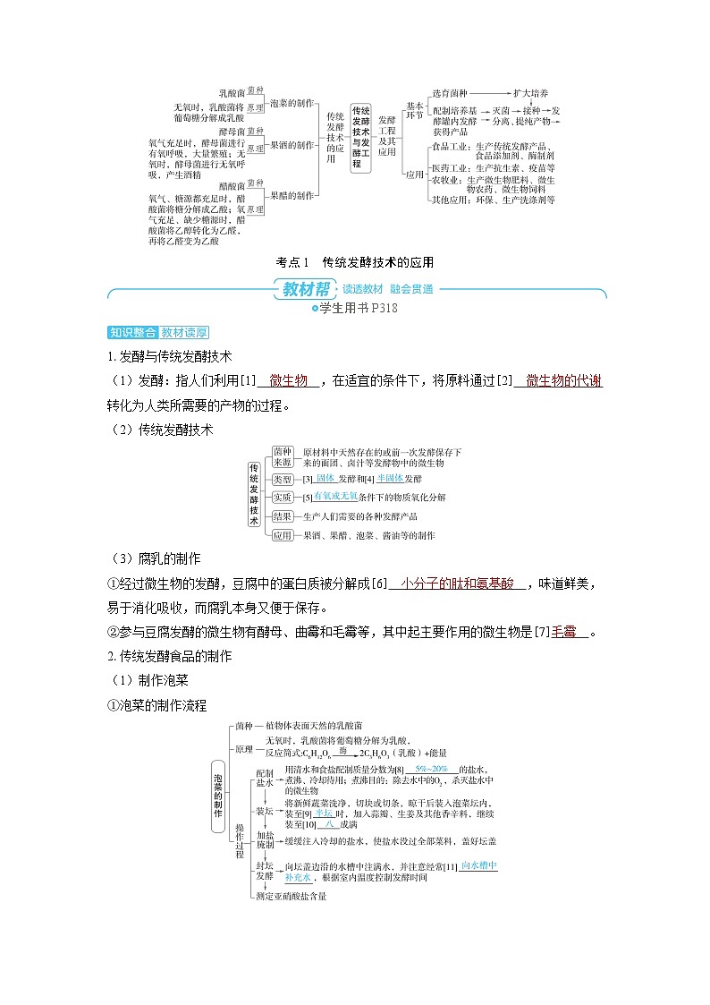 备战2025年高考生物精品教案第十一章生物技术与工程课时1传统发酵技术与发酵工程(Word版附解析)第2页