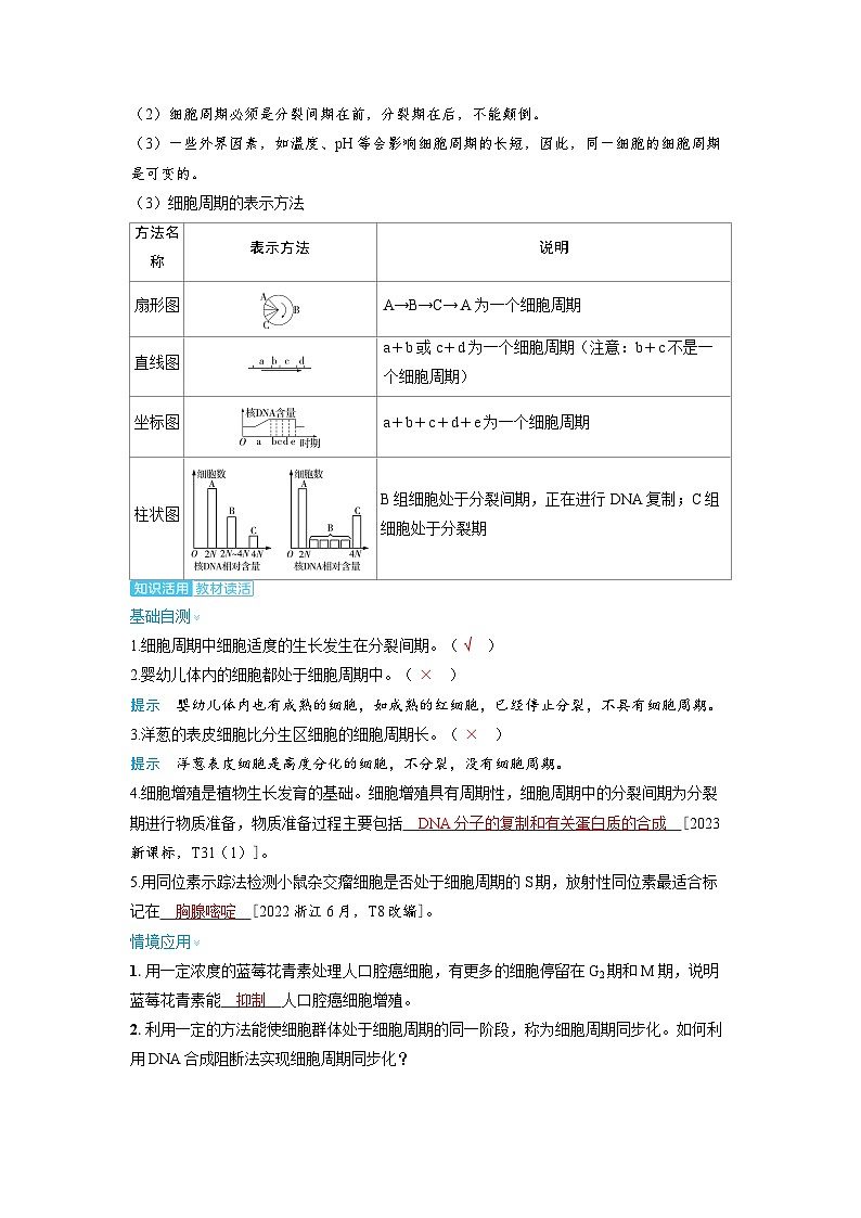 备战2025年高考生物精品教案第四章细胞的生命历程课时1细胞的增殖(Word版附解析)第3页