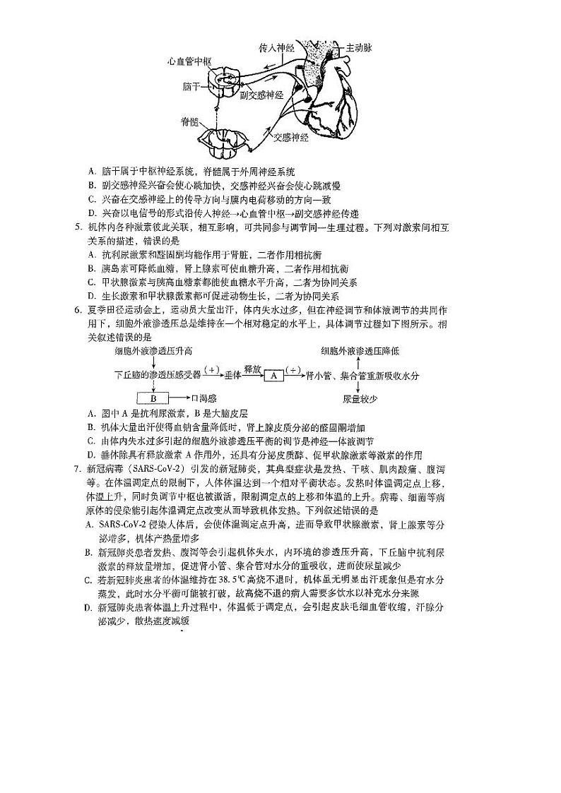 河北省保定市定州市2023_2024学年高二生物上学期11月期中试题pdf第2页