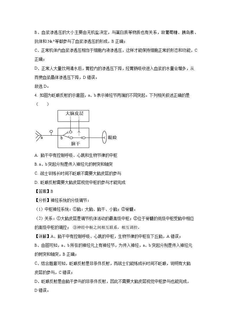 2024~2025学年江苏省无锡市江阴市六校高二(上)11月期中联考生物试卷(解析版)第3页