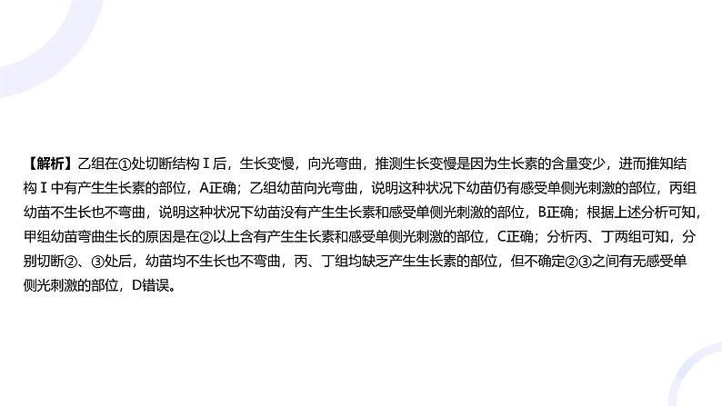 2025届高考生物基础练习专题九 植物生命活动的调节课件第4页