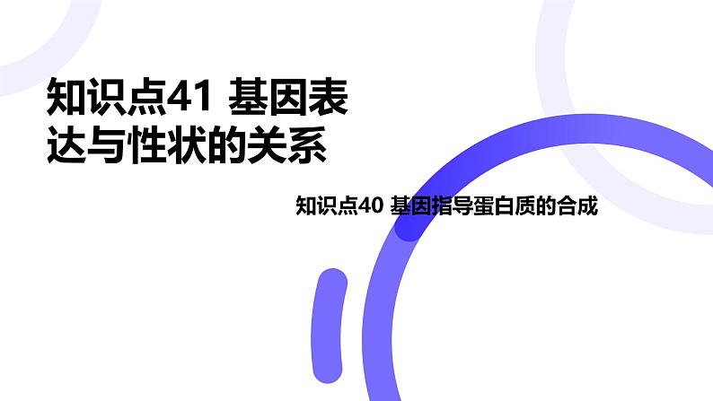 2025届高考生物基础练习第六章 第3节 基因的表达及其与性状的关系课件第1页