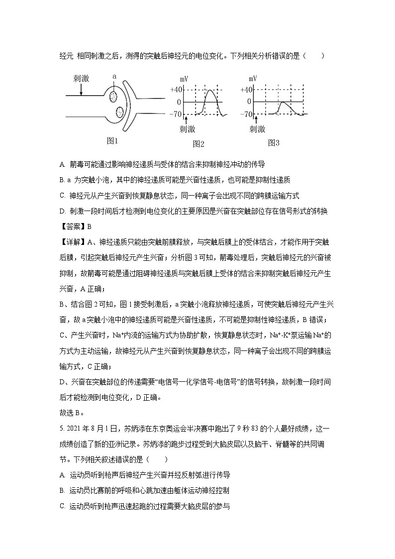 2024-2025学年江苏省江阴长泾中学高二(上)期中检测生物试卷(解析版)第3页