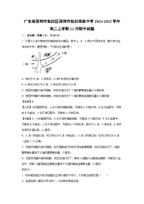 2024-2025學(xué)年廣東省深圳市鹽田區(qū)深圳市鹽田高級中學(xué)高二(上)11月期中生物試卷(解析版)