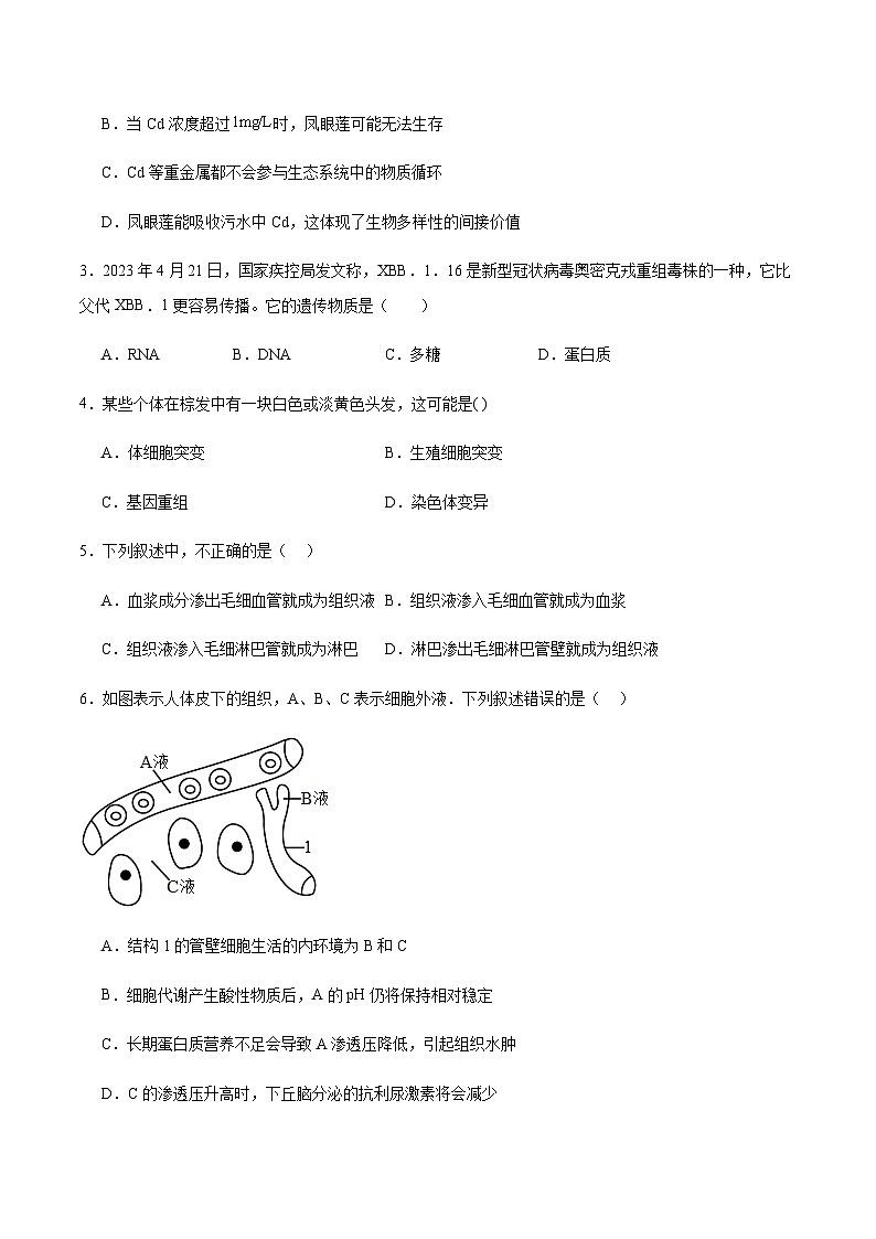 广东省珠海市部分重点高中2024-2025学年高二上学期11月期中考试试卷生物含答案第2页