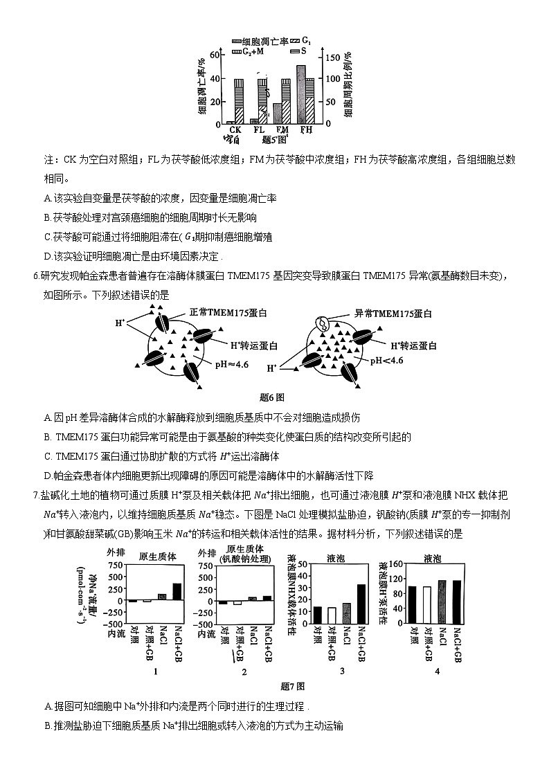 2025重慶市南開(kāi)中學(xué)高三上學(xué)期第三次（期中）生物試題含解析第2頁(yè)