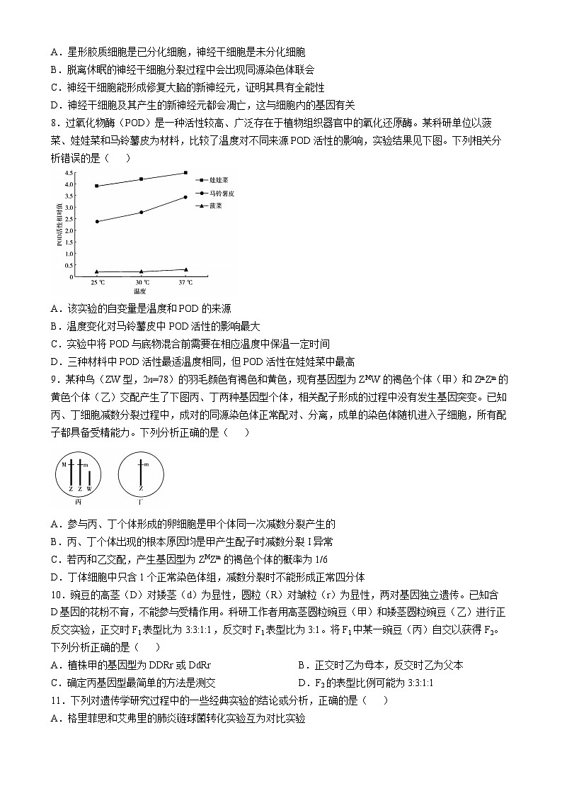 2025安徽省卓越县中联盟高三上学期11月期中考试生物含答案第3页
