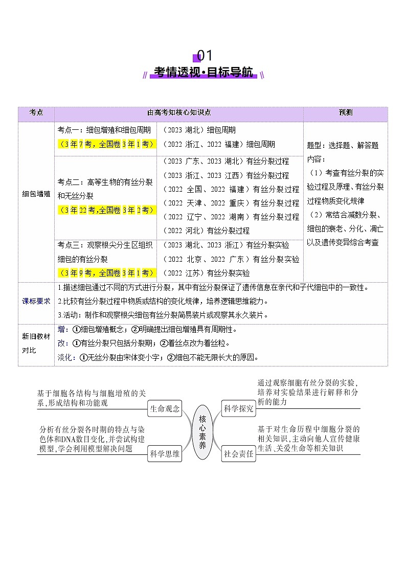 2025年新高考生物一轮复习第4单元细胞的生命历程第12讲细胞增殖(讲义)(学生版)第2页